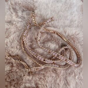 Victoria Emerson Pink and Gold Wrap Bracelet